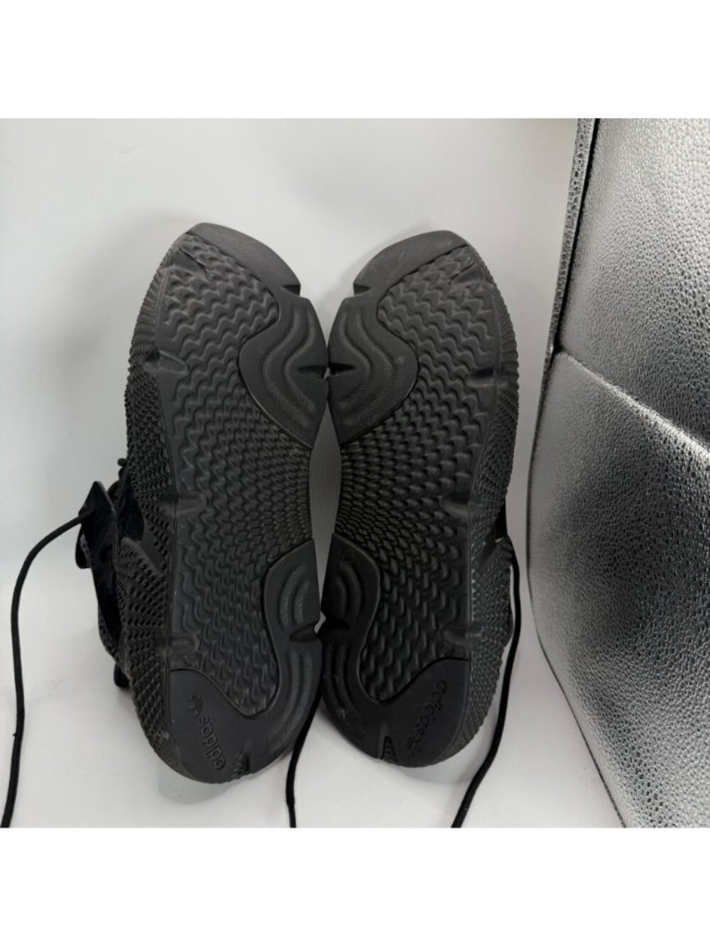 Adidas Prophere Mens Black Sneakers Size 10.5 Stylish Knit Upper & Textured Sole - Picture 7 of 8